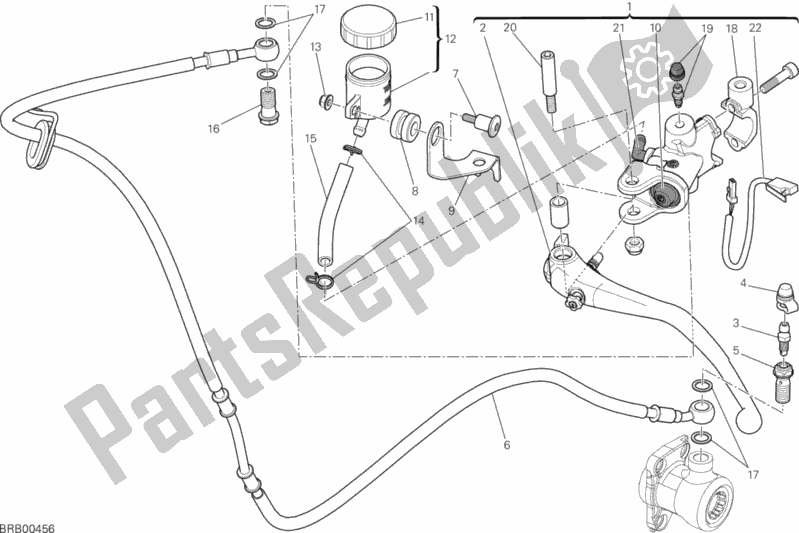 Todas as partes de Controle De Embreagem do Ducati Monster 1200 S 2015